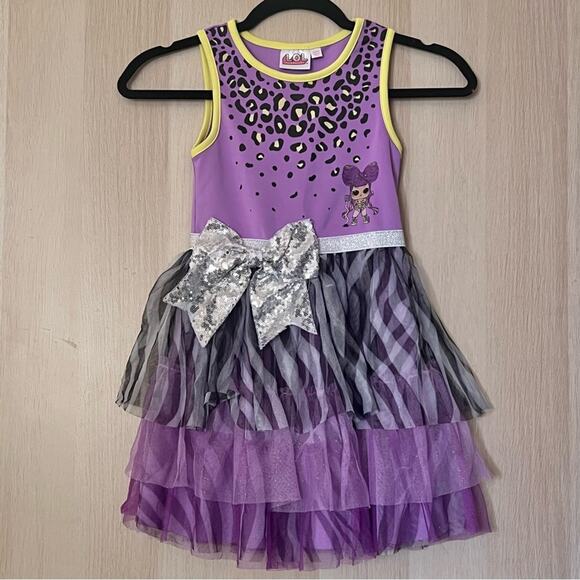 L.O.L. Surprise! Purple Tulle Animal Print Character Dress - Picture 1 of 2